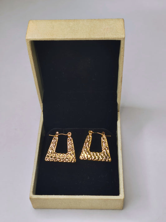 Basket Earring (Anti Tarnish stainless steel, 18 K gold plated)