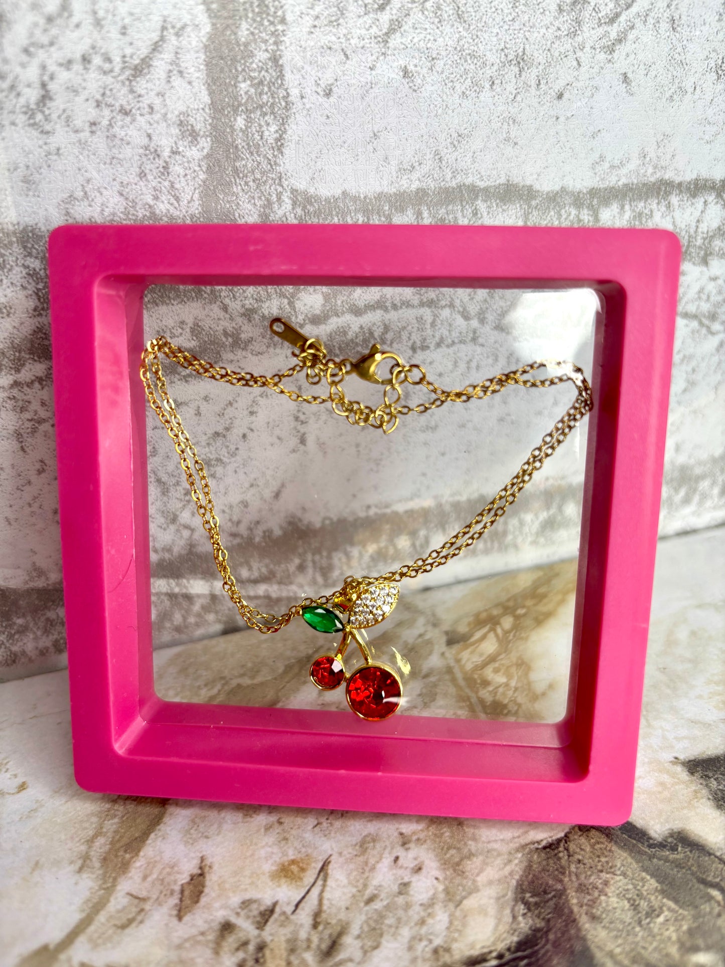 Big Cherry necklace (Anti-Tarnish Stainless Steel | 18K Gold Plated)