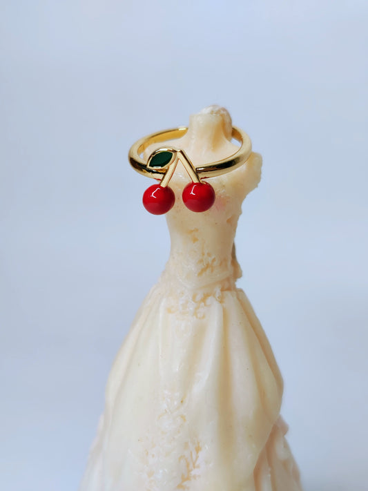 Cherry on Top Ring (Anti-Tarnish, Stainless Steel 18k Gold Plated)