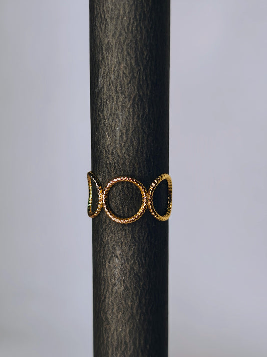 Five-Circle Adjustable Ring (Anti-Tarnish, Stainless Steel 18K Gold Plated)