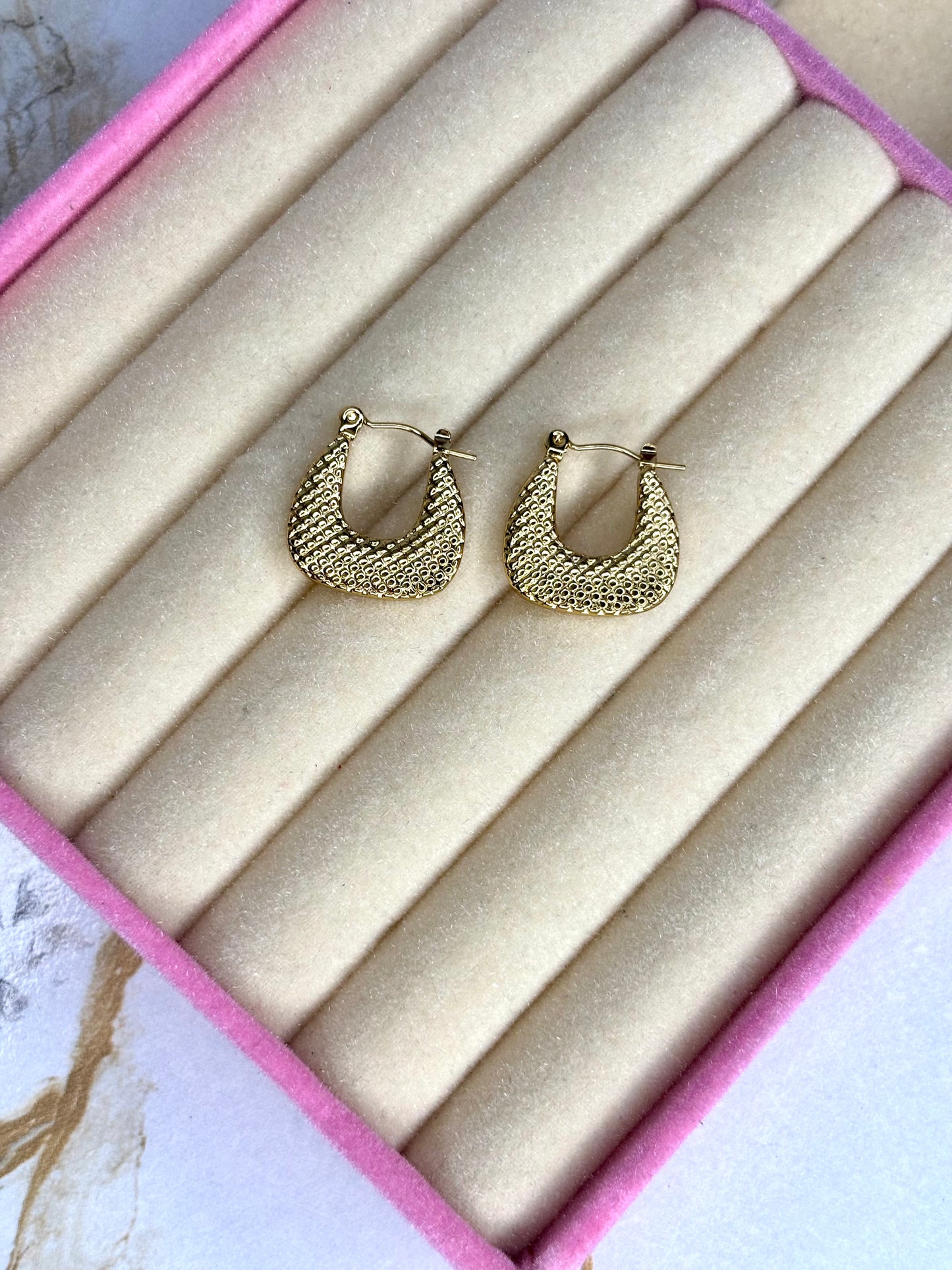 Bag  earring (Anti tarnish Stainless steel 18k gold plated)