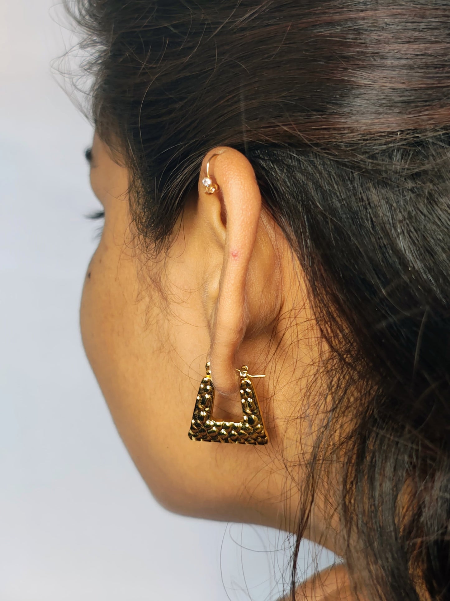 Basket Earring (Anti Tarnish stainless steel, 18 K gold plated)