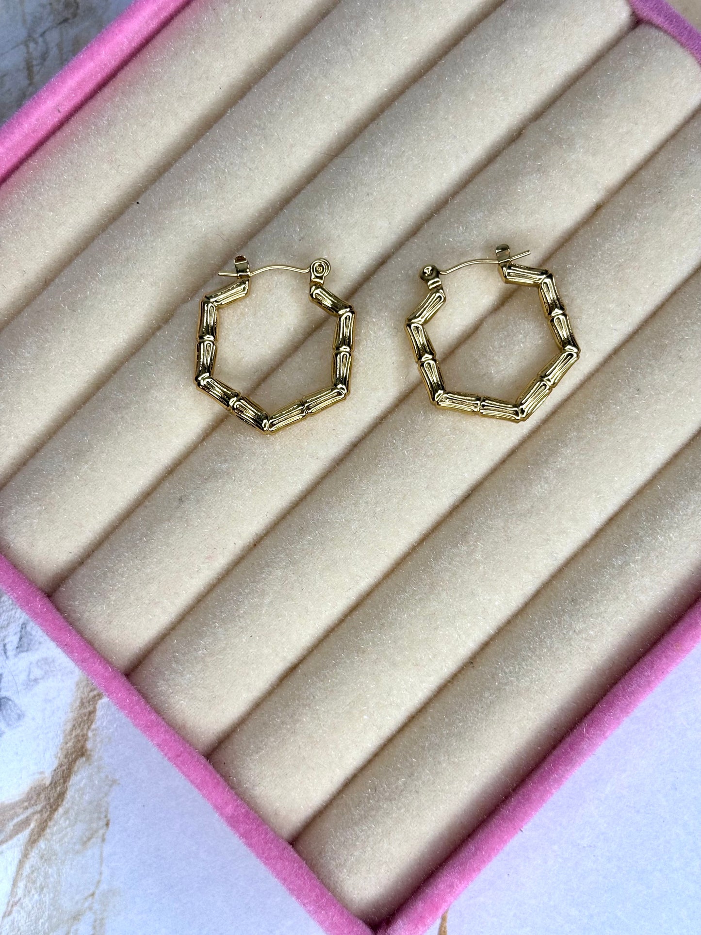 Dangler earring Anti-Tarnish Stainless Steel | 18K Gold Plated