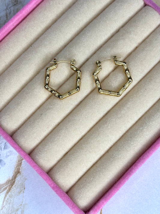 Dangler earring Anti-Tarnish Stainless Steel | 18K Gold Plated