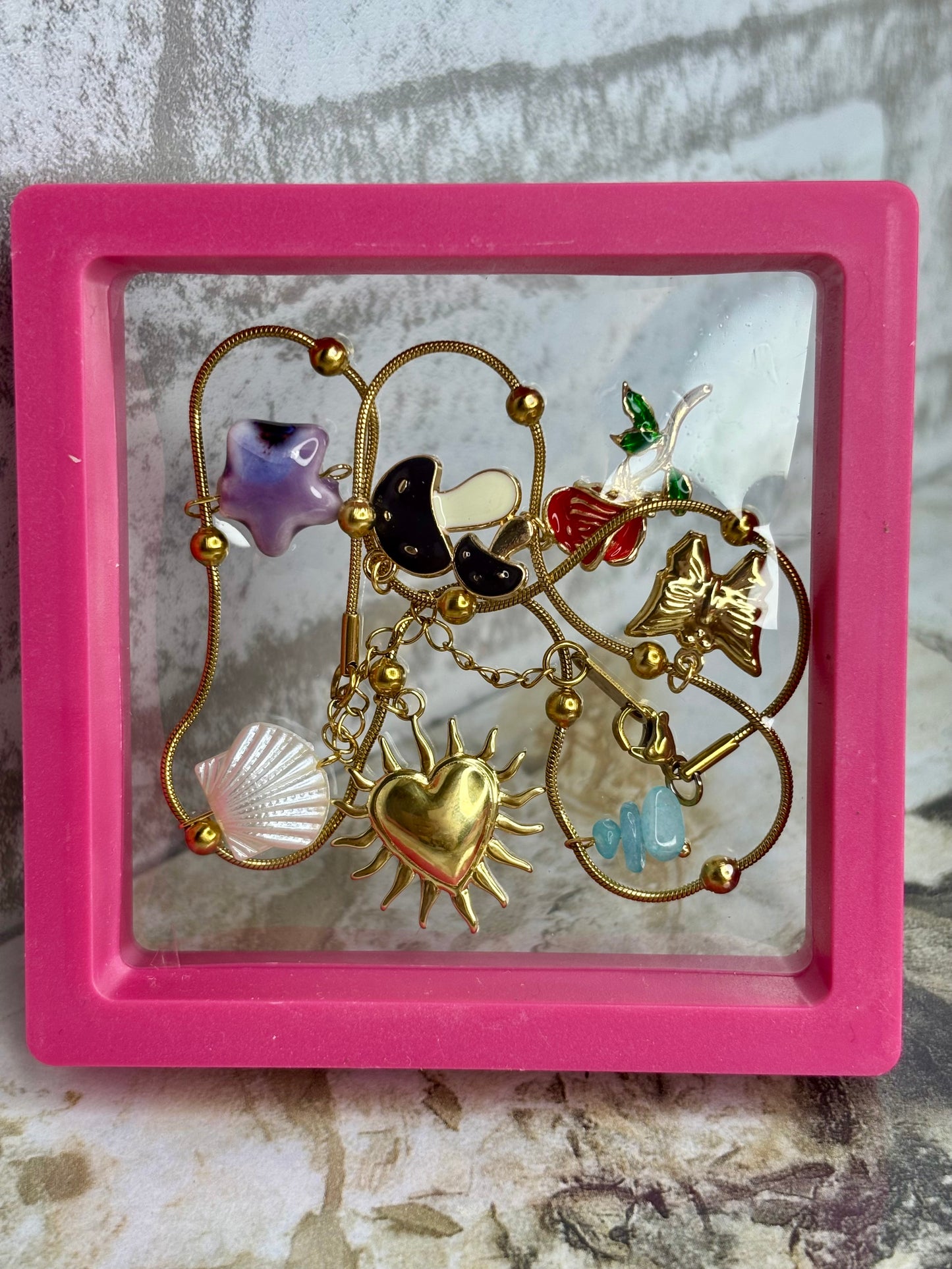 Heart Shell Charms necklace Anti-Tarnish Stainless Steel | 18K Gold Plated