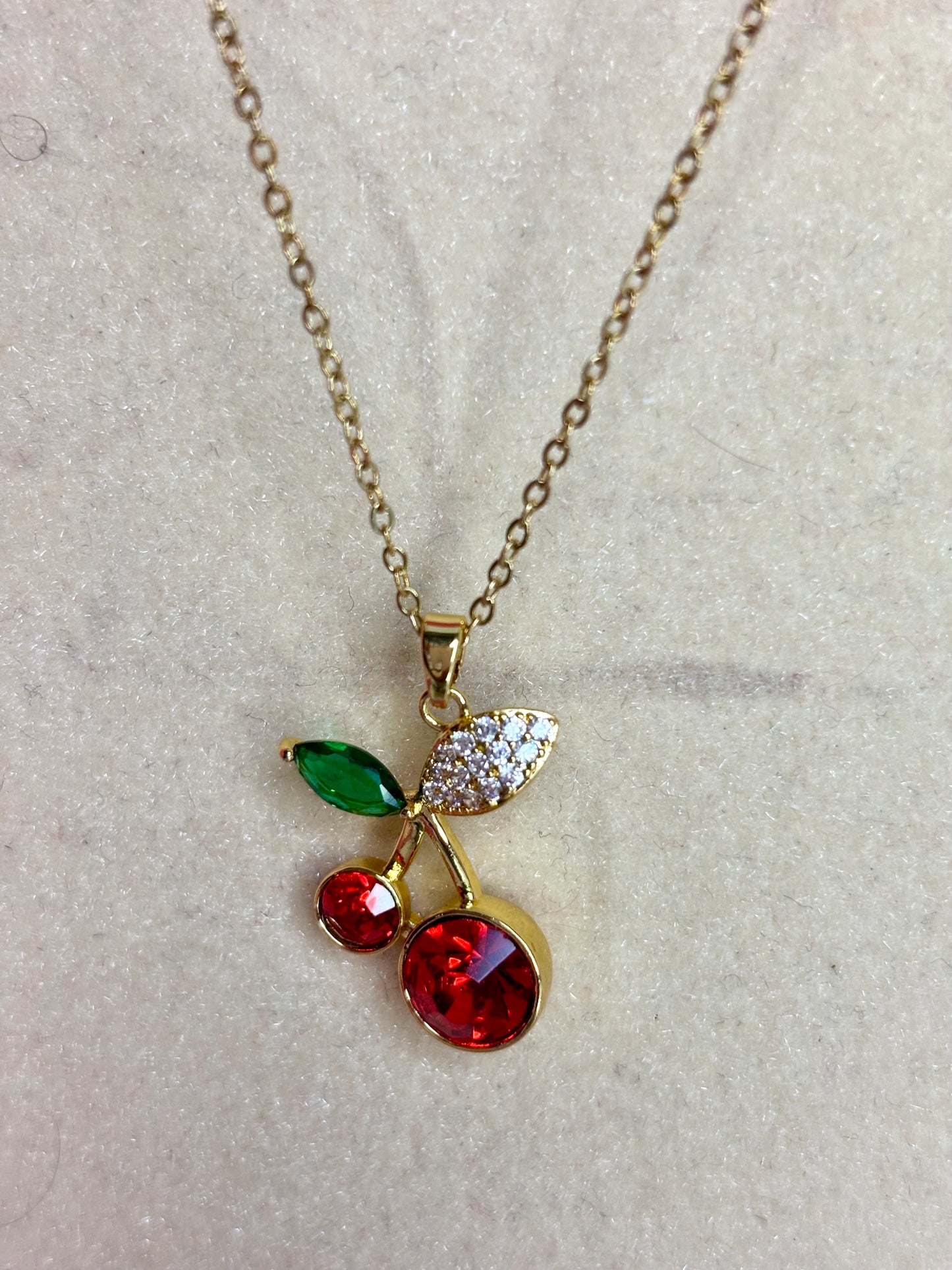 Big Cherry necklace (Anti-Tarnish Stainless Steel | 18K Gold Plated)