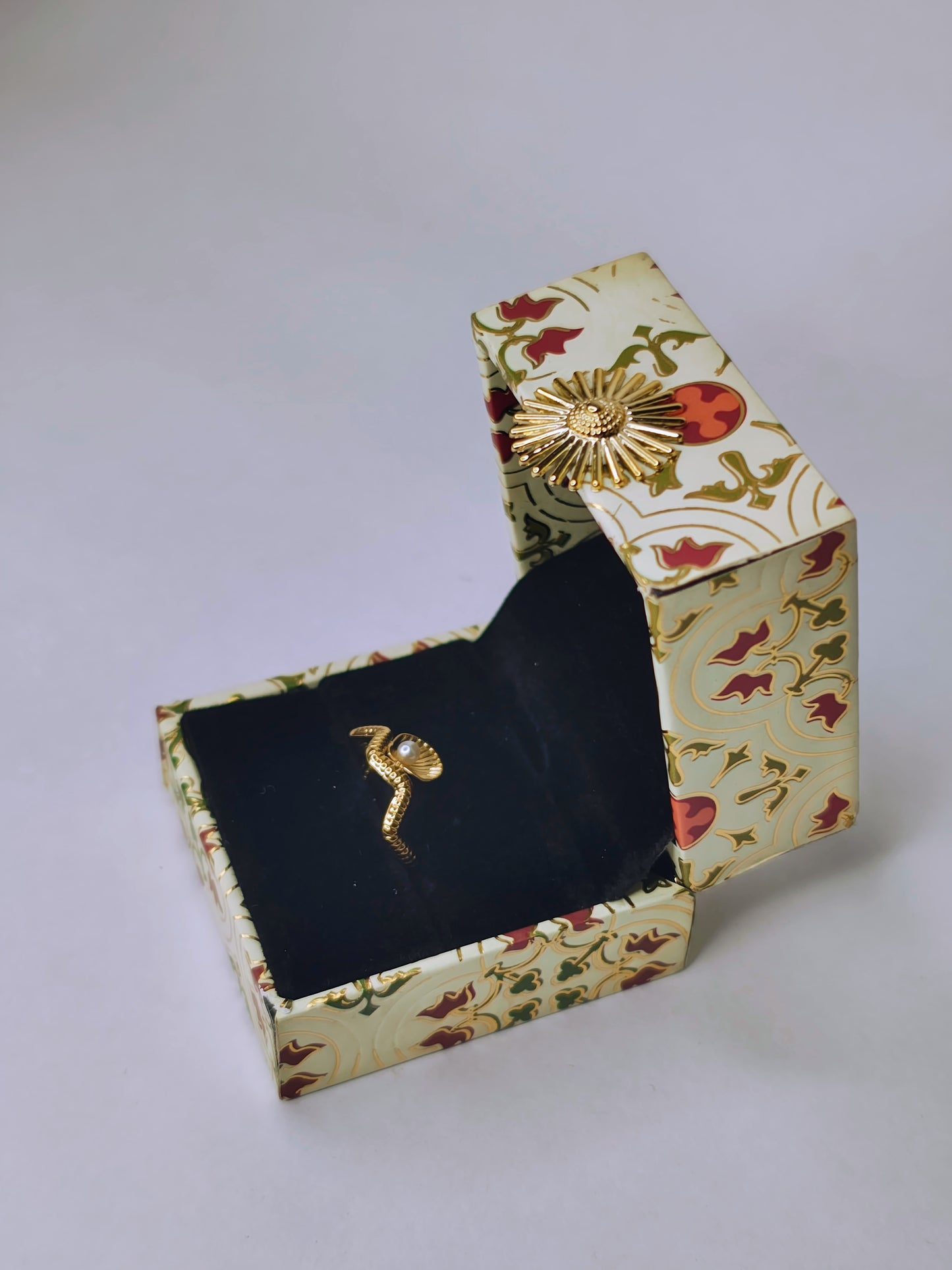 Pearl Shell Adjustable Ring (Anti-Tarnish,Stainless Steel)