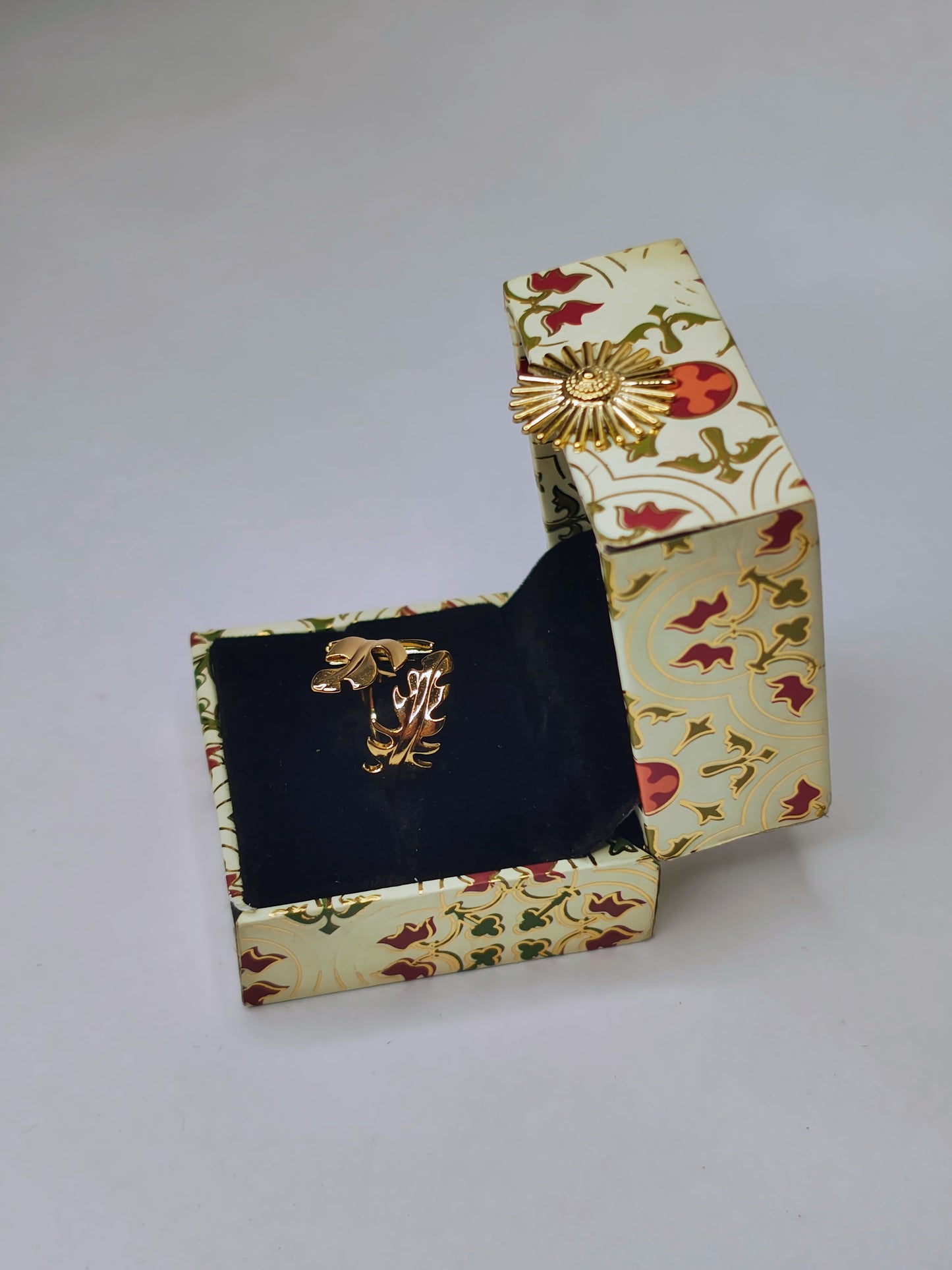 Double Leaf Ring (Anti-Tarnish, Stainless Steel 18K Gold Plated)