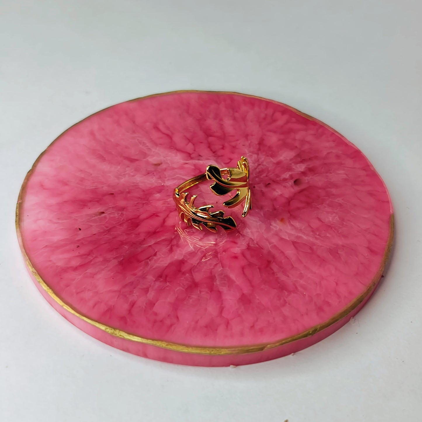 Double Leaf Ring (Anti-Tarnish, Stainless Steel 18K Gold Plated)