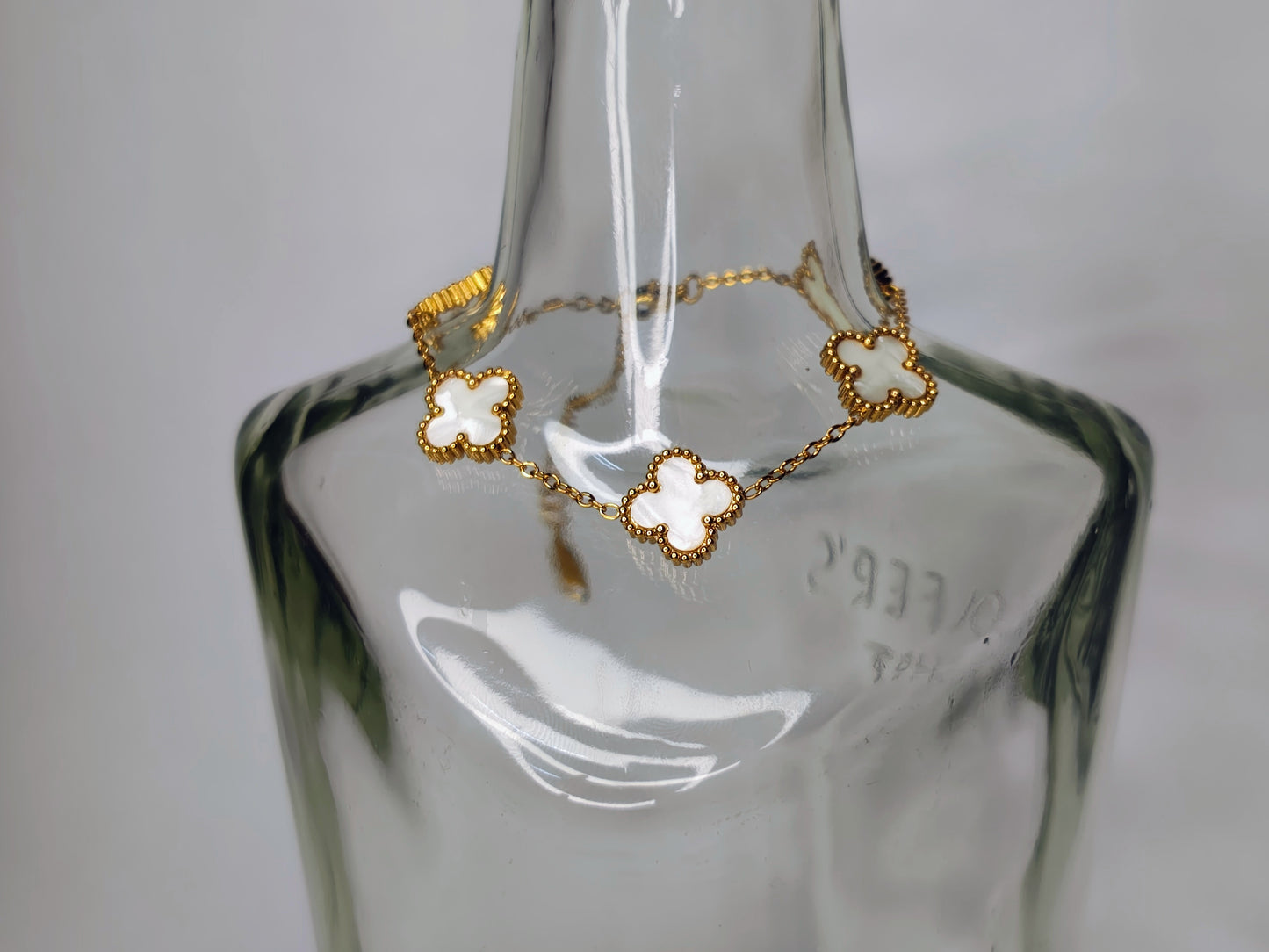 White Clover Bracelet (Anti-Tarnish, Stainless steel )