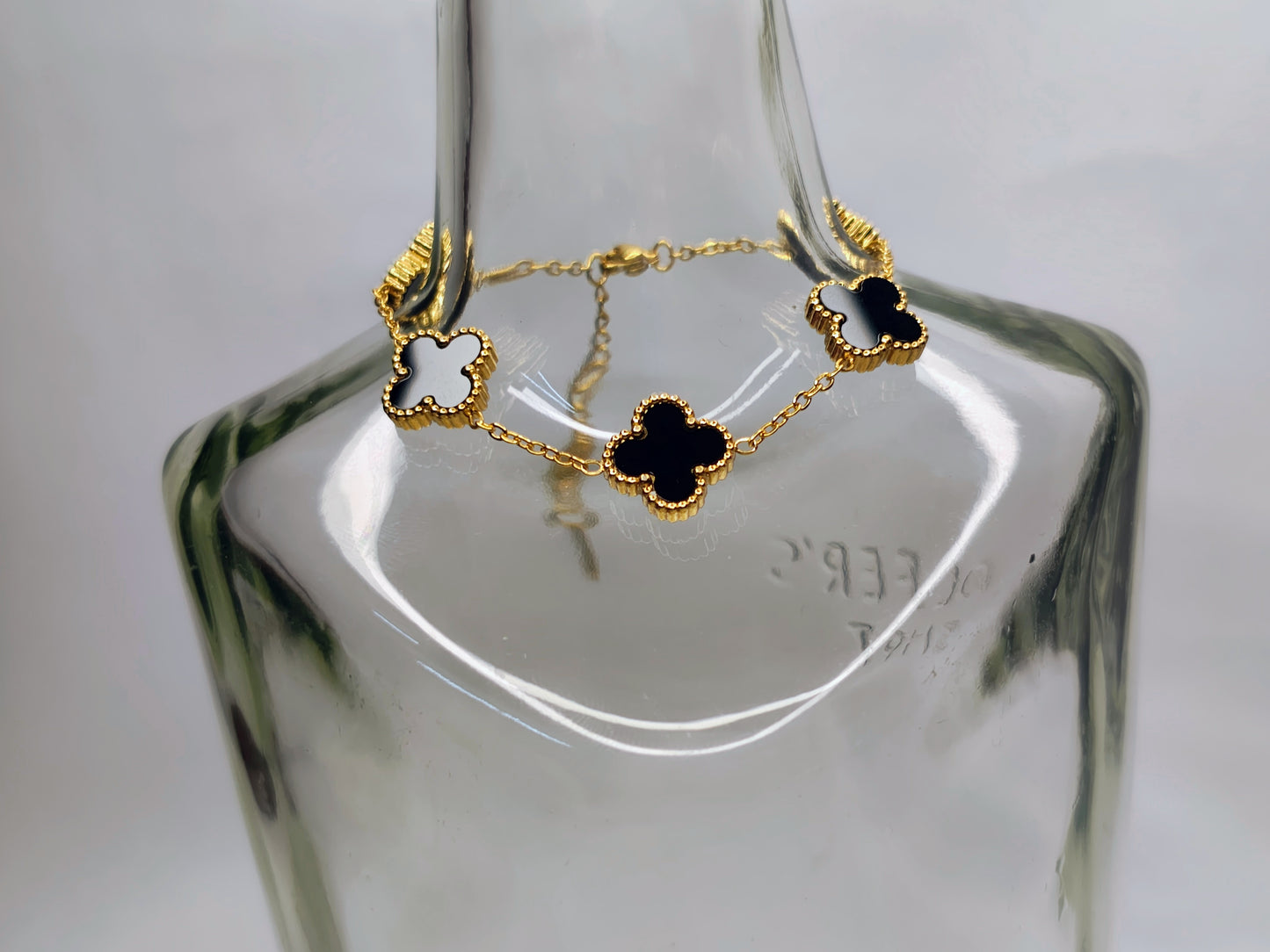 Black Clover Bracelet (Anti-Tarnished, Stainless Steel)